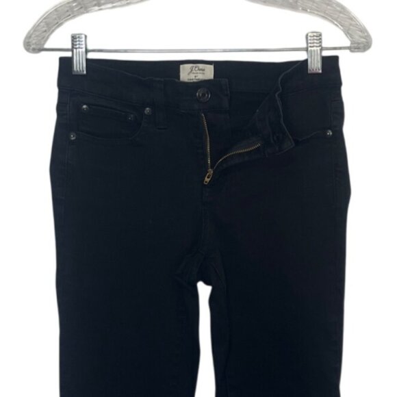J Crew 8" Toothpick Skinny Jeans Womens Size 26 Waist Black High Rise - Picture 6 of 10